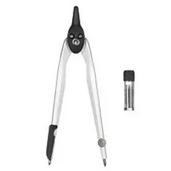 Herlitz 8710006 zestaw cyrkli w etui, 2-częściowy, 110 mm, czarny