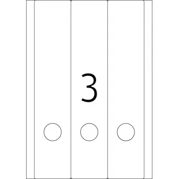 Etykiety do akt HERMA A4 61x297 mm biały papier matowy kryjący 75 szt.