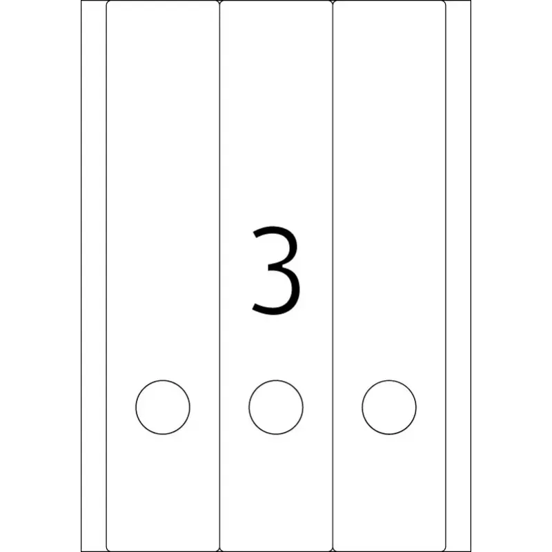 Etykiety do akt HERMA A4 61x297 mm biały papier matowy kryjący 75 szt.