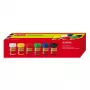 Farba wodna Herlitz 8643025 czarny niebieski zielony czerwony biały żółty 25 ml słoiczek 6 szt.