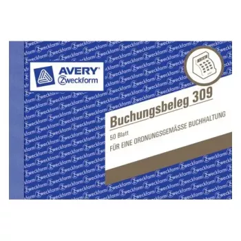 Książka administracyjna Avery 309 niebiesko-biała