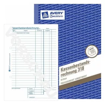 Książka administracyjna Avery 318 niebiesko-biała