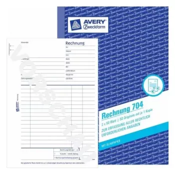 Książka administracyjna Avery 704