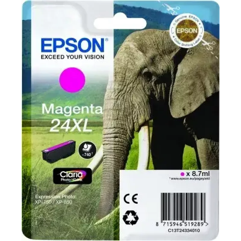 Nabój EPSON Ink No 24XL magenta C13T24334011 C13T24334010