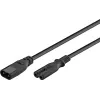 Wentronic IEC-60320-C8 do IEC-60320-C7 2m złącze C8 do złącza C7 Czarny (97201)