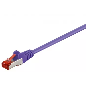 Kabel sieciowy WENTRONIC Goobay 95574 Cat6 S/FTP (S-STP) RJ-45 do RJ-45 1,5 m fioletowy 1000 Mbit/s złote styki