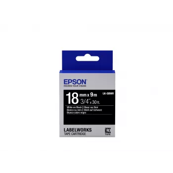 Kaseta z etykietami Epson Vivid LK-5BWV biała/czarna 18 mm (9 m)