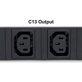 Intellinet 19-calowy 1U rackmount PDU przeciw wypadaniu 8 wyjść C13 z odłączanym kablem zasilającym i wejściem C20 z tyłu