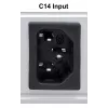 Intellinet 19-calowy 1U rackmount PDU przeciw wypadaniu 8 wyjść C13 z odłączanym kablem zasilającym i wejściem C20 z tyłu