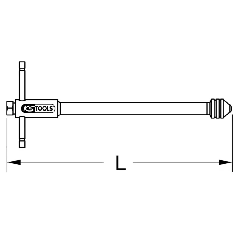 KS Tools 331.0665 odwracalny uchwyt grzechotkowy do gwintowników, M5-M12