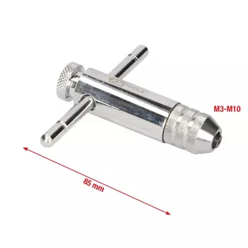 KS Tools 331.0665 odwracalny uchwyt grzechotkowy do gwintowników, M5-M12