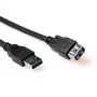 ACT USB 3.0 A męski - USB A żeński 1,50 m Kabel Czarny