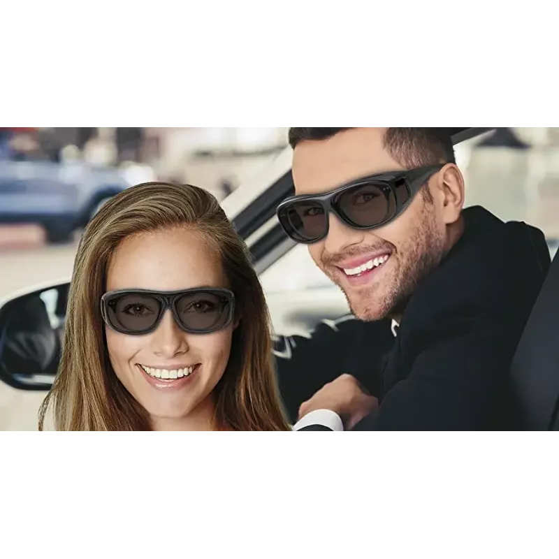 Okulary przeciwsłoneczne WEDO 271 48599 owalne owijane, unisex, soczewki polaryzacyjne, styl nakładane na okulary
