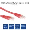 ACT Czerwony 20-metrowy kabel krosowy U/UTP CAT6 ze złączami RJ45