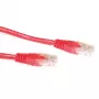 ACT Czerwony kabel krosowy U/UTP CAT6 o długości 1,5 metra ze złączami RJ45
