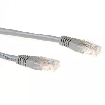 ACT szary kabel krosowy LSZH U/UTP CAT6 0,5 m ze złączami RJ45