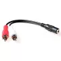 ACT 0,15 metrowy kabel połączeniowy audio 1x wtyk jack 3,5 mm na 1x gniazdo jack stereo 3,5 mm - 2x wtyk RCA