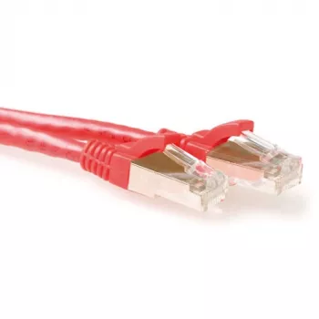 ACT Czerwony 30-metrowy kabel krosowy LSZH SFTP CAT6A z niehaczącymi wtykami RJ45