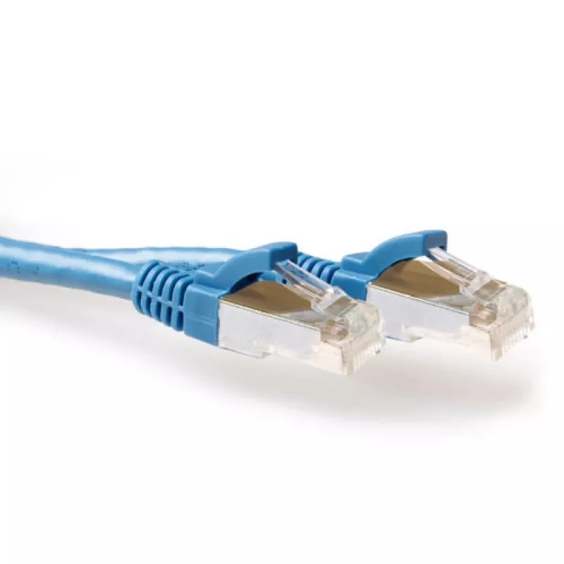 ACT Niebieski kabel krosowy LSZH SFTP CAT6A 25 metrów, bezzaczepowy, ze złączami RJ45