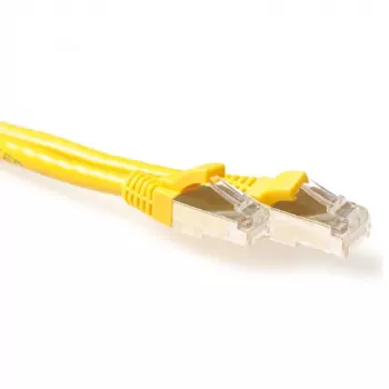 ACT Żółty 1 metr LSZH SFTP CAT6A kabel krosowy z zabezpieczonymi zaczepami i złączami RJ45