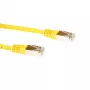 Kabel krosowy ACT CAT6 S/FTP LSZH 0,5 m żółty ze złączami RJ45