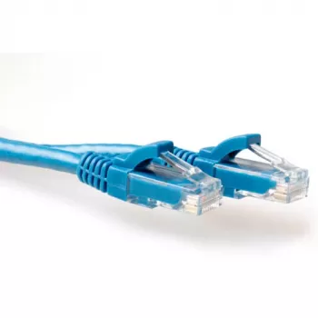 ACT Niebieski 2-metrowy kabel krosowy U/UTP CAT6A z bezopaskowymi złączami RJ45