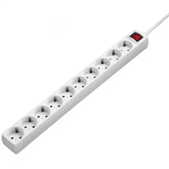 Hama 00137234 listwa przeciwprzepięciowa Biały 10 gniazd AC 230 V 3 m
