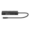 Manhattan Stacja dokująca/Hub USB-C z czytnikiem kart, porty (x6): Ethernet, HDMI, USB-A (x3) i USB-C, z zasilaniem Power Delivery (100 W) do portu USB-C (uwaga: wymagana dodatkowa ładowarka sieciowa USB-C i kabel USB-C), uniwersalna, do wszystkich urządzeń, aluminium, odpowiednik DKT30CSDHPD3