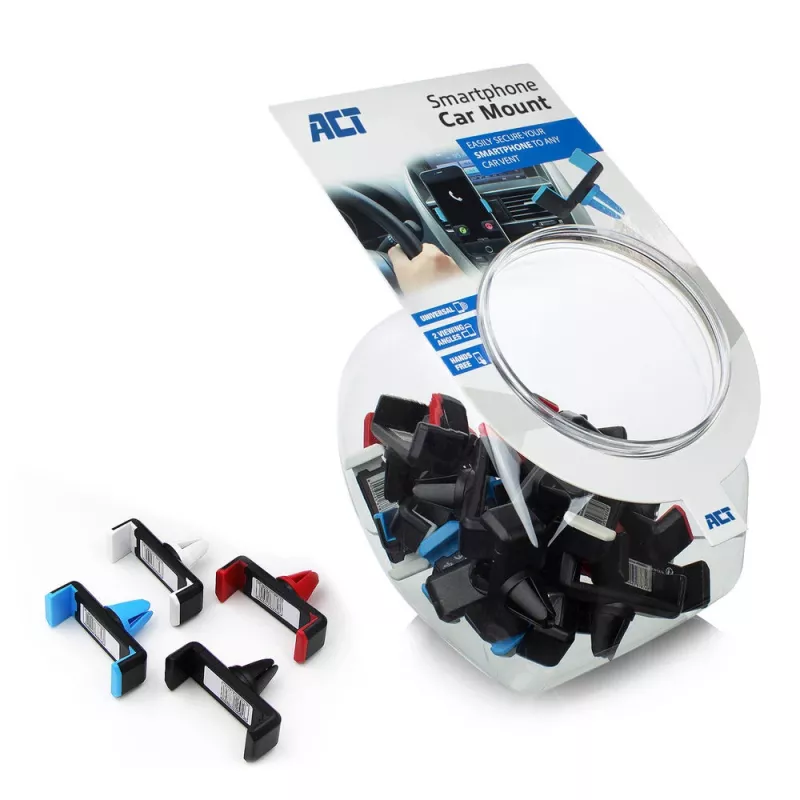 Uchwyt pasywny ACT Smartphone car mount AC9000 klips metalowy do kratki nawiewu
