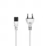 Kabel zasilający Hama 00223271 biały 1,5 m Wtyk C7