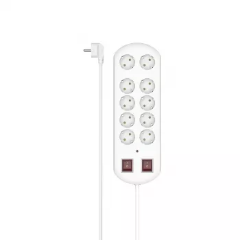 Hama 00223163 przedłużacz sieciowy 2 m 10 gniazd AC wewnątrz pomieszczeń biały