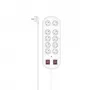 Hama 00223163 przedłużacz sieciowy 2 m 10 gniazd AC wewnątrz pomieszczeń biały