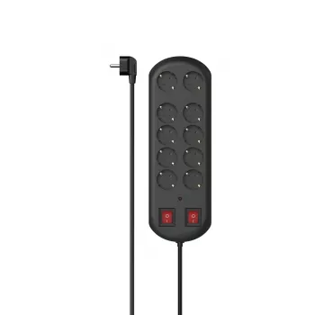 Hama 00223164 listwa zasilająca 2 m 10 gniazd AC Wewnętrzna Czarna