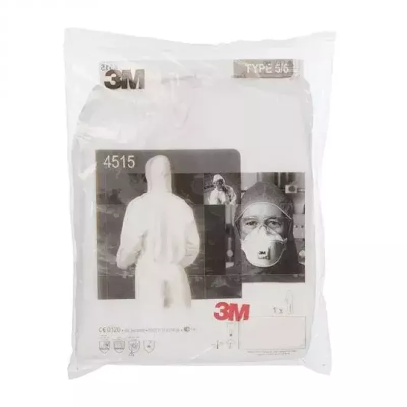 Kombinezon ochronny 3M 4515 Biały XXL Materiał SMS Dla dorosłych