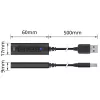 ACT AC9360 karta dźwiękowa USB 3.5 mm łączność słuchawkowa 4 przyciski