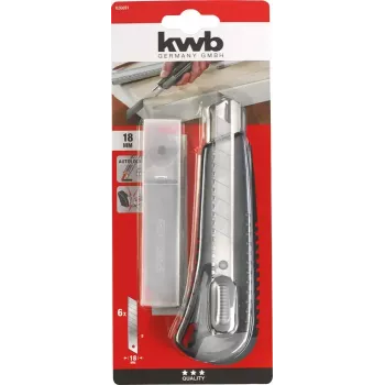 Nóż uniwersalny KWB 026691 Nóż z łamanym ostrzem o szerokości ostrza 1,8 cm