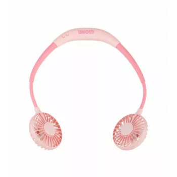 Unold Wentylator na szyję Breezy Pink, Różowy, 2 wentylatory, 8 h, Wentylator na szyję, Biały, 1 szt.