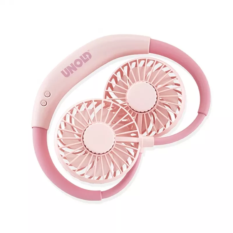 Unold Wentylator na szyję Breezy Pink, Różowy, 2 wentylatory, 8 h, Wentylator na szyję, Biały, 1 szt.