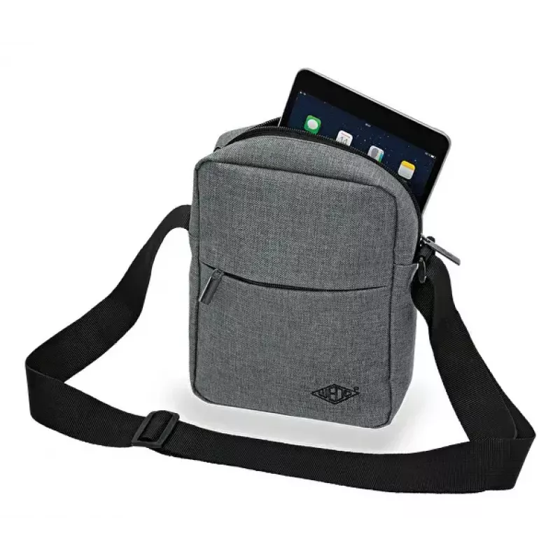 Torba typu messenger WEDO 59 350512 — poliester szary uniseks torebka/torba na ramię, zapięcie na zamek