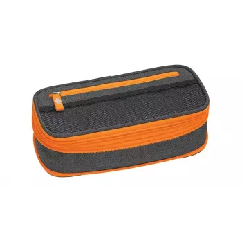 Soft pencil case WEDO Neon Stretch szary pomarańczowy