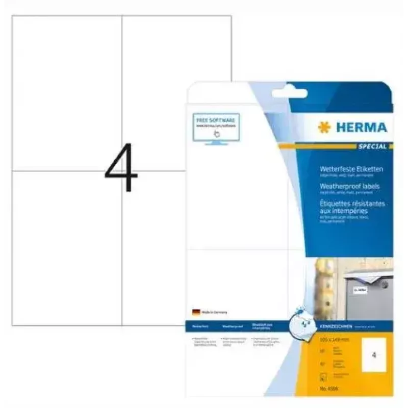 Samoprzylepna etykieta prostokątna HERMA 4598