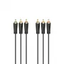 Hama 00205150 kabel audio 1.5 m 3 x RCA czarny