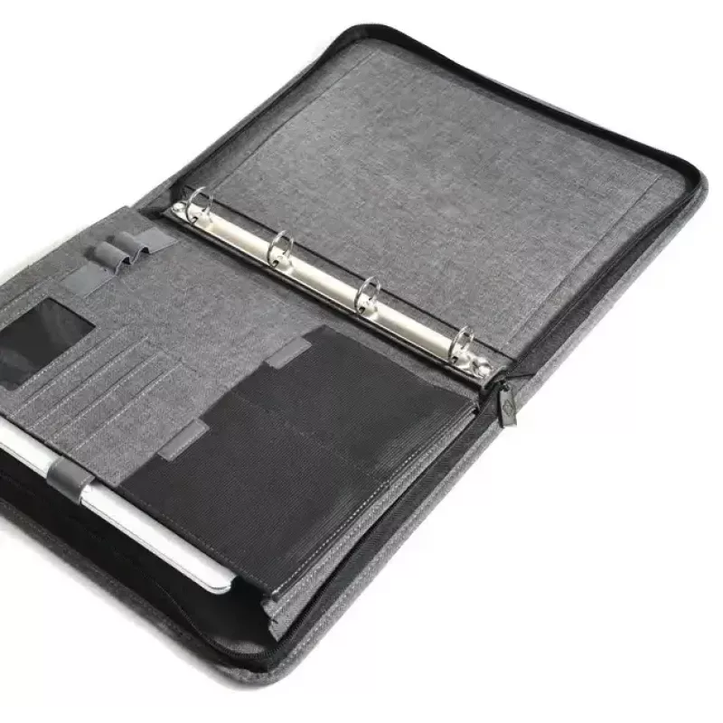 Organizer osobisty WEDO 58 354412 A4 szary poliester z 4-pierścieniowym mechanizmem