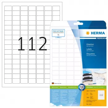 Samoprzylepna etykieta do drukarki HERMA Labels Premium A4 25.4x16.9 mm
