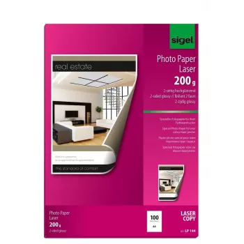 Papier fotograficzny błyszczący Sigel LP144 A4 200g/m²