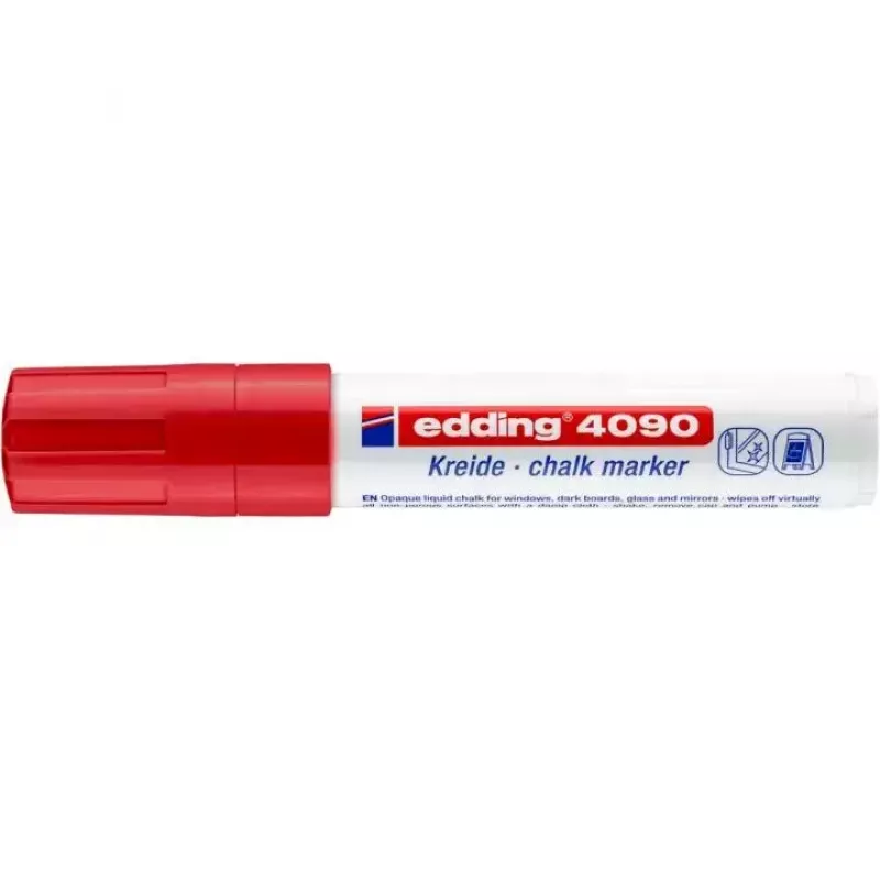 Marker kredowy Edding 4090 ścięty czerwony