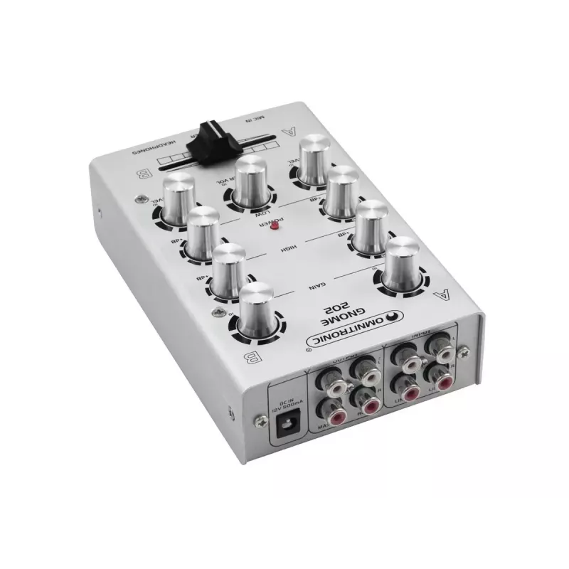 Mikser audio Omnitronic 10006881 2 kanały 20–20000 Hz srebrny