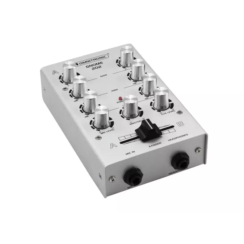 Mikser audio Omnitronic 10006881 2 kanały 20–20000 Hz srebrny
