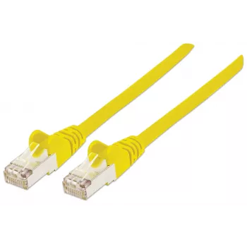 Intellinet kabel krosowy sieciowy, Cat6, 2m, żółty, miedź, S/FTP, LSOH / LSZH, PVC, RJ45, pozłacane styki, bezzaczepowy, osłonięty, dożywotnia gwarancja