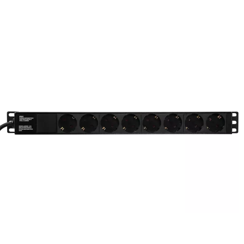 Listwa zasilająca Eurolite 30240215 8 gniazd AC 1U Czarna